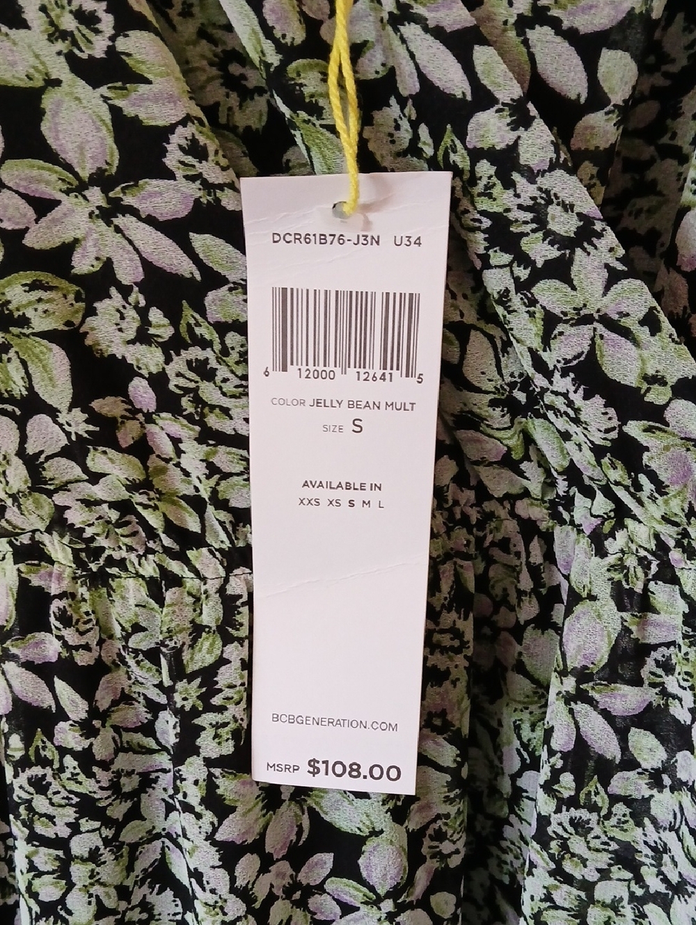 BCBGeneration Floral Ruffle Spaghetti Tank Top Mini Dress NEW - Picture 3 of 6